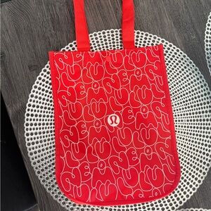 Lululemon Summer 2025 Reusable Tote Bag-Small-Red